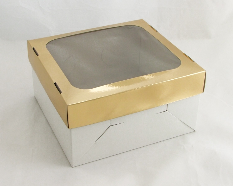 Krabice svatební 2020 s oknem zlatá 