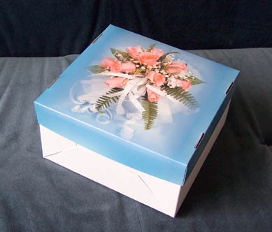 Krabice svatební 2020, motiv Růže na modrém pozadí - POSLEDNÍCH 14 KUSŮ