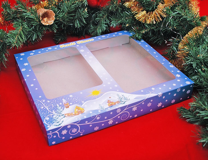 Krabice vánoční 302504 modrá - 1kg 