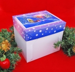 Krabice vánoční 181516 motiv Zimní chaloupka 