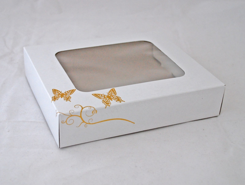 Krabice svatební a dárková 181504, s ražbou Zlatí motýlci