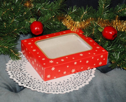Krabice vánoční 181504 červená 1/4 kg 