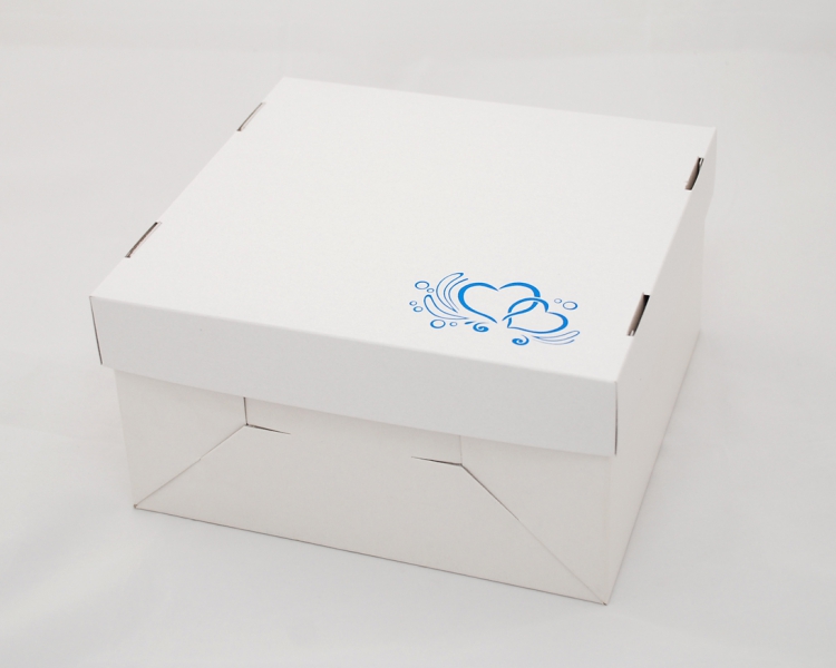 Krabice svatební 2020 s modrou ražbou DVĚ SRDCE - POSLEDNÍCH 23 KUSŮ