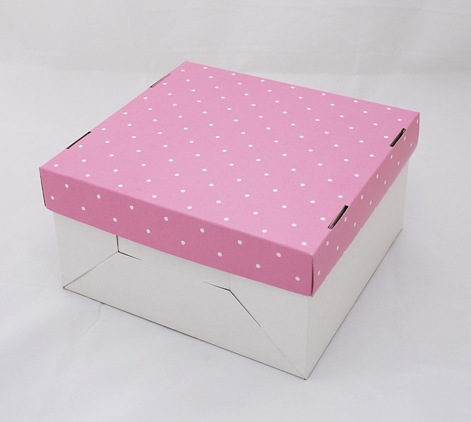 Krabice svatebni 2020 růžová - puntíky