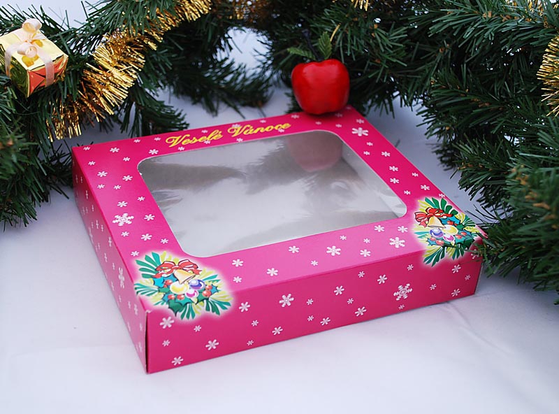 Krabice vánoční 181504 Purpurová 1/4 kg - POSLEDNÍCH 129 KUSŮ 