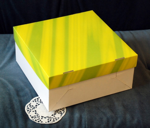 Krabice svatební 2020 zelenožlutá